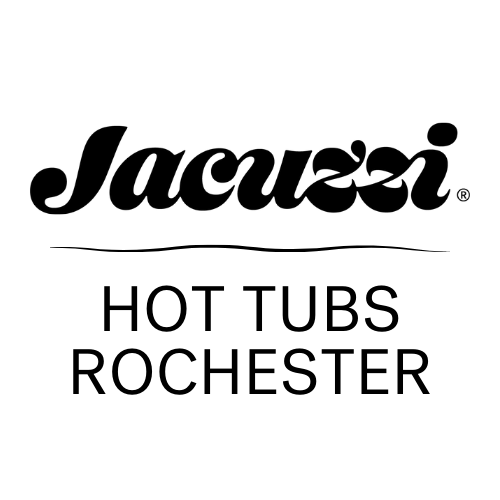Jacuzzi logo for hot tubs in Rochester on a white background