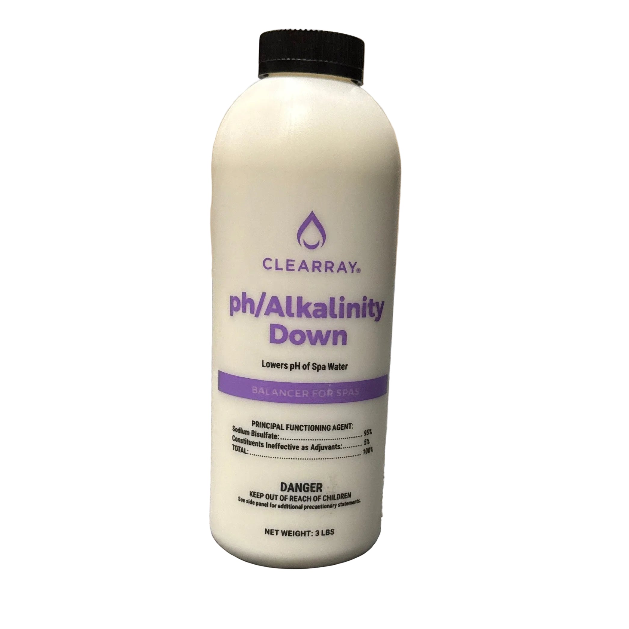 Jacuzzi clearray ph and alkalinity decrease water care product