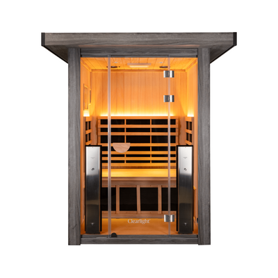 front picture of a infrared sauna on a white backdrop